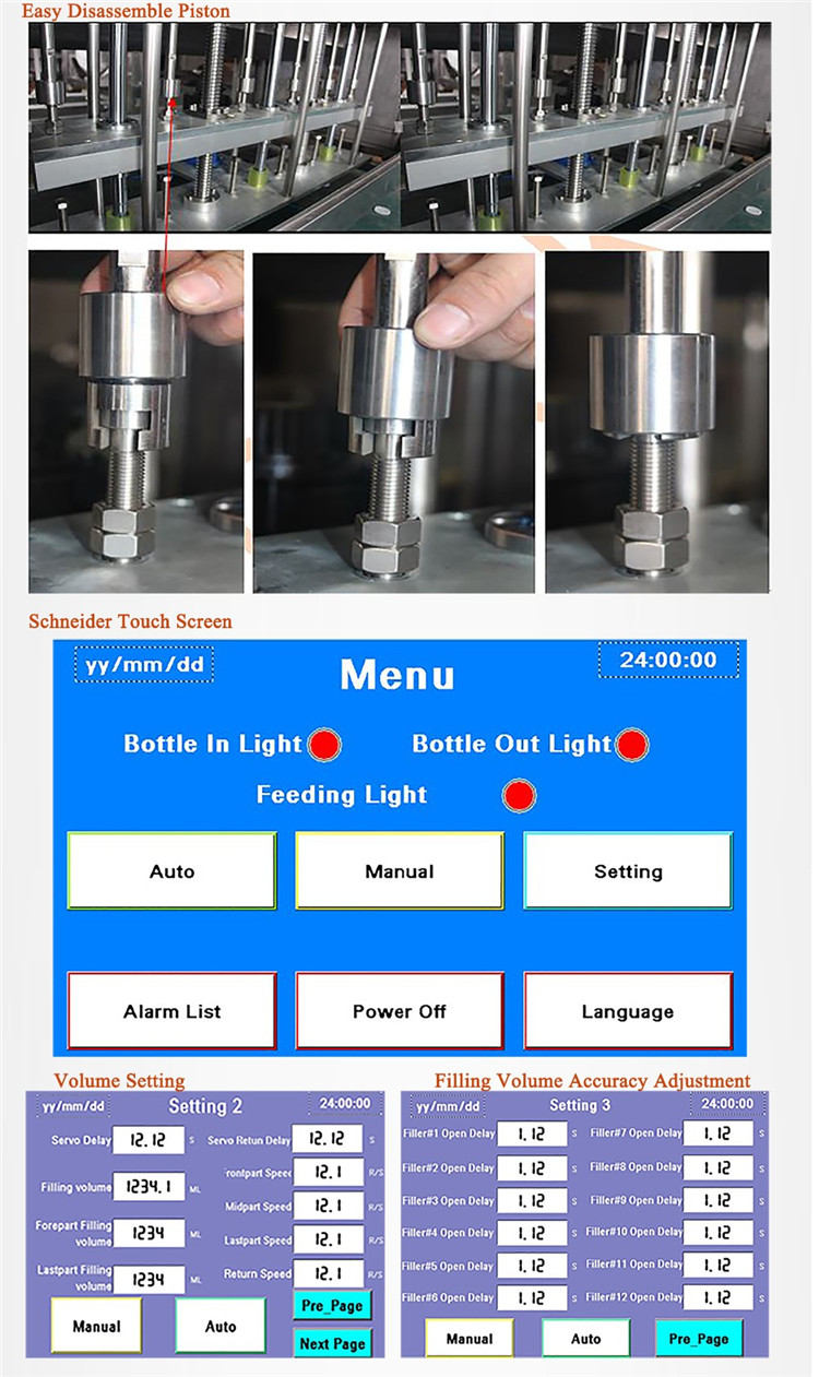 Automatska mašina za punjenje boca sa servo motorom 6