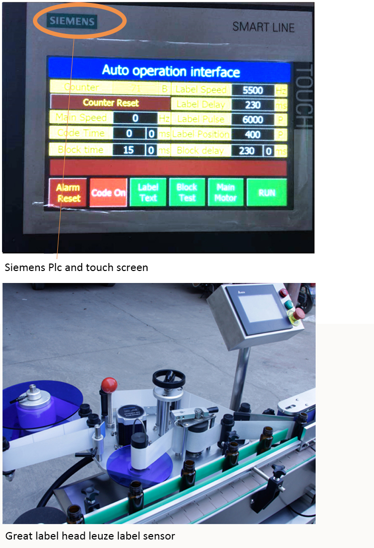 Automatski etiketa za zamatanje okruglih boca